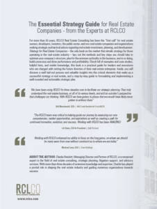 Strategy For Real Estate Companies Cover - Back Cover