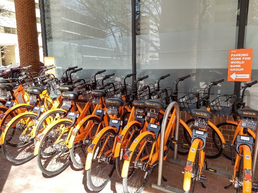 Spin Dockless Bikeshare Pod; Washington, DC