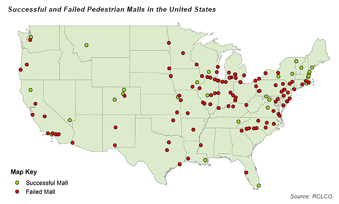 Successful and Failed Pedestrian Malls